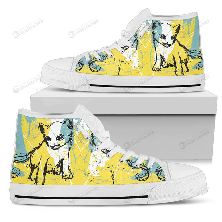 Cat Animals Lover Gifts High Top Shoes