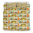 School Bus Pattern Ver 2 Bedding Set (Duvet Cover & Pillow Cases)
