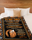 Personalized To My Dad Basketball Fleece Blanket From Son I Need To Say I Love You Great Customized Blanket Gifts For Father's Day Birthday Christmas Thanksgiving