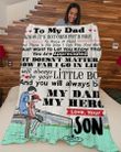 Personalized To My Dad Fishing Fleece Blanket From Son My Dad My Hero Great Customized Gift For Birthday Christmas Thanksgiving Anniversary Father's Day