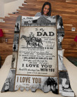 Personalized To My Dad Cowboy Fleece Blanket From Daughter I Will Always Be Your Little Girl Great Customized Gift For Birthday Christmas Thanksgiving Anniversary Father's Day