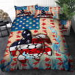 3D American Turtle Usa Flag Cotton Bed Sheets Spread Comforter Duvet Cover Bedding Sets