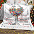 Personalized Colored Loving Tree To My Dear Mom Sherpa Fleece Blanket From Kid I Love You For The Way You Stop And Listen Great Customized Blanket Gifts For Birthday Christmas Thanksgiving  Perfect Gifts For Mother's Day