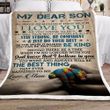 Personalized Autism To My Dear Son Sherpa Fleece Blanket From Mom You Were And Always Will Be The Best Thing That Ever Happened To Me Great Customized Blanket Gifts For Birthday Christmas Thanksgiving