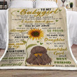 Personalized Sunflower To My Babygirl From Mom You Make Me So Proud Everyday Sherpa Fleece Blanket Great Customized Blanket Gifts For Birthday Christmas Thanksgiving
