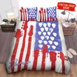 Personalized American Flag Made Of Guitars & Picks Bed Sheets Spread  Duvet Cover Bedding Sets