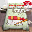 Personalized Cute Shrimp Sushi In Cartoon Character Bed Sheet Spread  Duvet Cover Bedding Sets