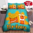 Personalized French Fries Package & Drink Illustration Bed Sheet Spread  Duvet Cover Bedding Sets