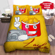 Personalized Cartoon Illustration Of Chicken Nuggets Package With A Camera Bed Sheet Spread  Duvet Cover Bedding Sets