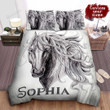Personalized Horse In Pencil Drawing Bed Sheets Spread  Duvet Cover Bedding Sets