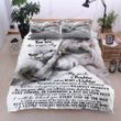 Personalized Wolf Family Dad To Daughter I Will Be Behind You Every Step  Bed Sheets Spread  Duvet Cover Bedding Sets