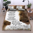 Personalized Lion To My Dad From Daughter Thank You For Putting Me First  Bed Sheets Spread  Duvet Cover Bedding Sets
