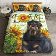Rottweiler Sunflower Bed Sheets Spread  Duvet Cover Bedding Sets