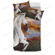 White Horse Bed Sheets Spread  Duvet Cover Bedding Sets