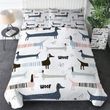 Dachshund Dog Puppy Pattern Bed Sheets Spread  Duvet Cover Bedding Sets