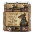 Doberman Beside You And I Will Be There Bed Sheets Spread  Duvet Cover Bedding Sets