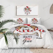 Happy New Year Bulldog Bed Sheets Spread  Duvet Cover Bedding Sets