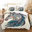 3D Rainbow Horse Bed Sheets Duvet Cover Bedding Set