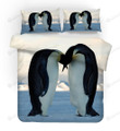 3D Polar Couple Penguin Bed Sheets Duvet Cover Bedding Set