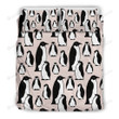 Penguin Print Pattern Duvet Cover Bedding Set