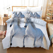 White Horse Bedding Set Bed Sheet Duvet Cover Bedding Sets