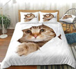 Cat Looking Up Bed Sheets Duvet Cover Bedding Sets