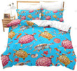 Turtles With Sea Animals Bed Sheets Duvet Cover Bedding Sets