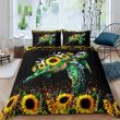 Sunflower And Turtle Bed Sheet Duvet Cover Bedding Sets