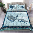 Turtle Couple I Choose You Bed Sheet Duvet Cover Bedding Sets