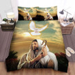 God Transforming Into Pigeon Bed Sheets Spread  Duvet Cover Bedding Sets
