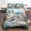 Zurich In Watercolour Bed Sheets Spread  Duvet Cover Bedding Sets