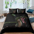 Green Snake In The Dark Bed Sheet Duvet Cover Bedding Sets