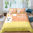 Rabbit Happy Easter Day Bed Sheet Duvet Cover Bedding Sets