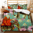 Royal Blue Colorful Elephants Bed Sheets Duvet Cover Bedding Sets