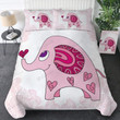 Cute Pink Elephant Bed Sheets Duvet Cover Bedding Sets