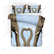 Elephants Love Bed Sheets Duvet Cover Bedding Sets