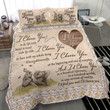 Elephant Couple I Choose You Bed Sheets Duvet Cover Bedding Sets