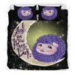 Cute Hedgehog I Love You To The Moon And Back Bed Sheets Duvet Cover Bedding Sets