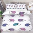 Multicolor  Hedgehog Cute Cartoon Bed Sheets Duvet Cover Bedding Sets