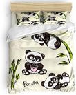 Lovely Pandas Bed Sheets Duvet Cover Bedding Sets