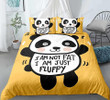 Panda I Am Not Fat I Am Just Fluffy Bed Sheets Duvet Cover Bedding Sets