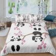 Panda Cherry Blossoms Pattern Bed Sheets Duvet Cover Bedding Sets