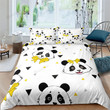Lovely Panda Face Pattern Bed Sheets Duvet Cover Bedding Sets
