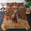 Fox In Autumn Leaves Bed Sheets Duvet Cover Bedding Sets