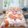 Cartoon Fox With Floral Bed Sheets Duvet Cover Bedding Sets