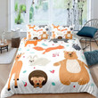Animlas Bear Rabbit Fox Owl Deer Hedgehog Bed Sheets Duvet Cover Bedding Sets