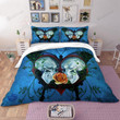 Skull Couple Butterfly And Rose Bed Sheets Duvet Cover Bedding Set Great Gifts For Birthday Christmas Thanksgiving