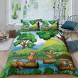Cartoon Squirrels In The Forest Pattern Bed Sheets Duvet Cover Bedding Sets
