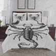 Scorpion White Bed Sheets Duvet Cover Bedding Sets