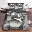 Black & White Drum Set Bed Sheets Spread Duvet Cover Bedding Sets